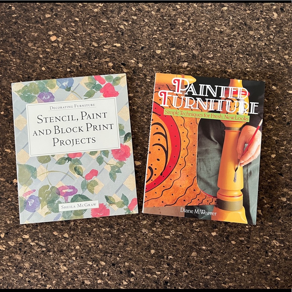 2 DIY Painted Furniture Books - A variety of projects and Tips - EUC